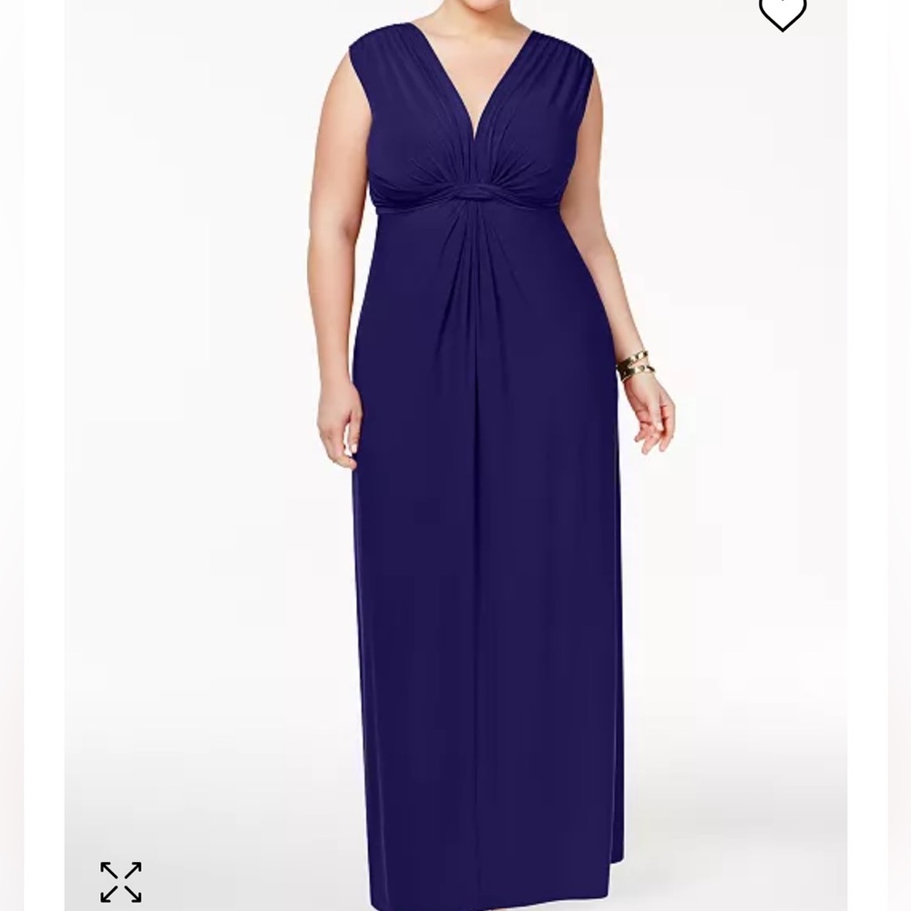 Elegant Navy Blue Formal Maxi Dress